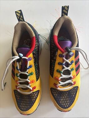 adidas Kids Yellow Multicolor Athletic Sneakers